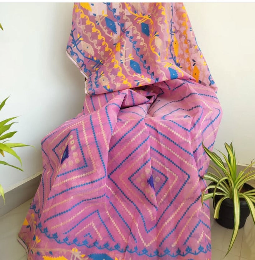 Jamdani cotton saree