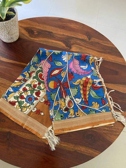 Pen Kalamkari on Banglore silk dupatta