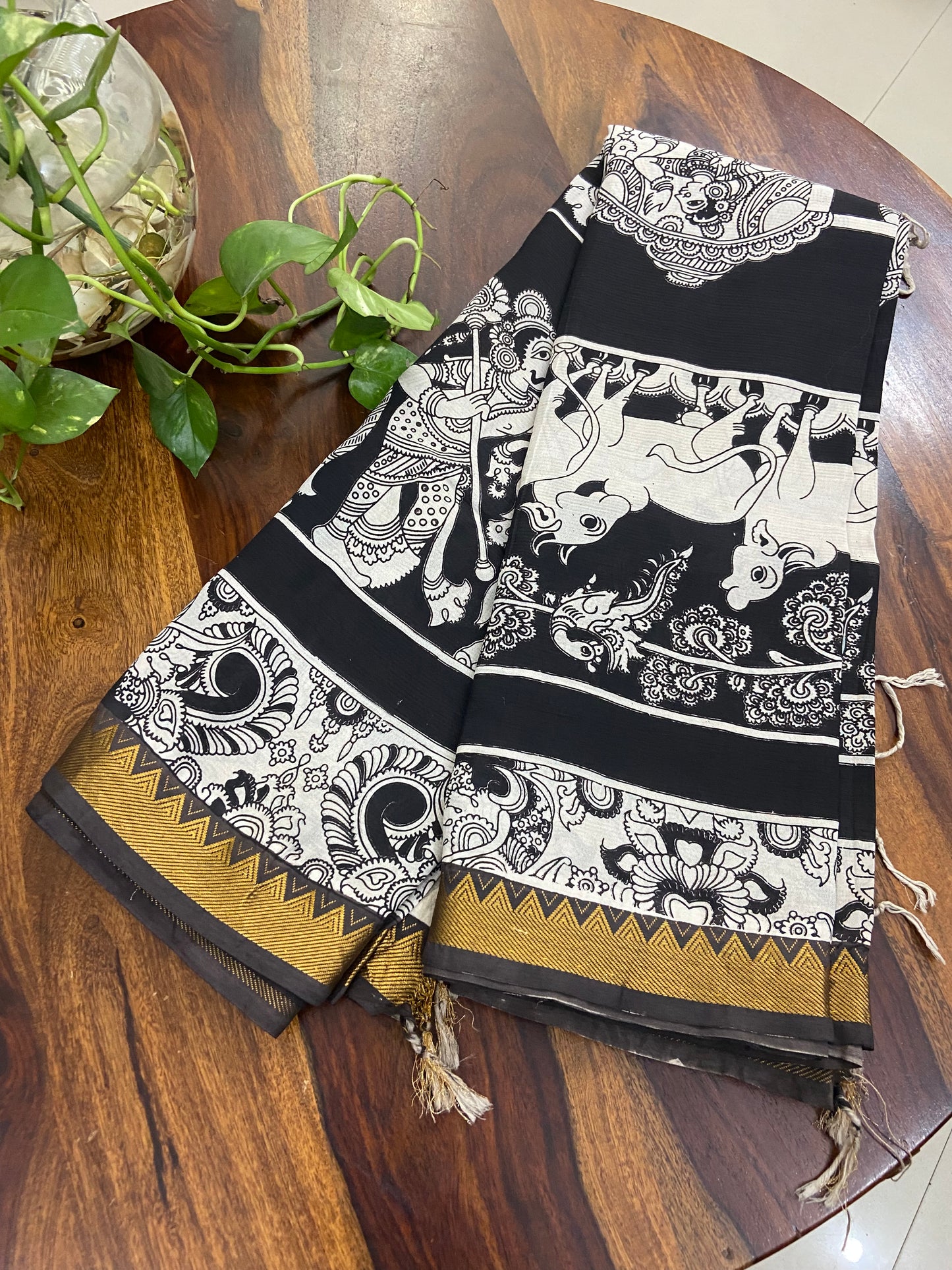 Kalamkari printed saree