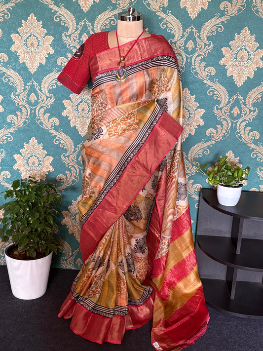 Pure Tussar silk saree