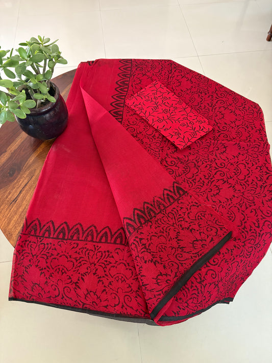 Kota Handblock printed saree