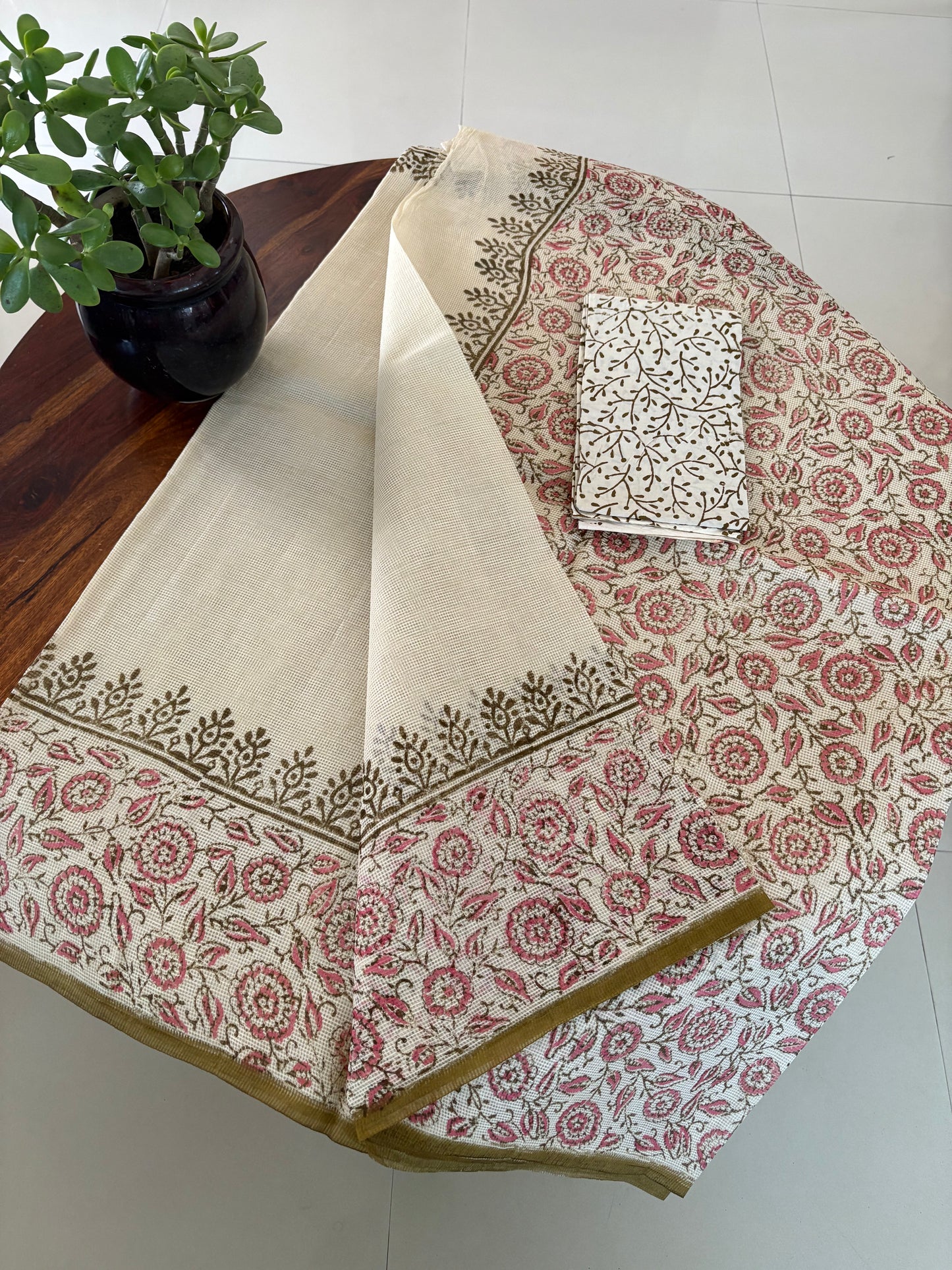 Kota Handblock printed saree