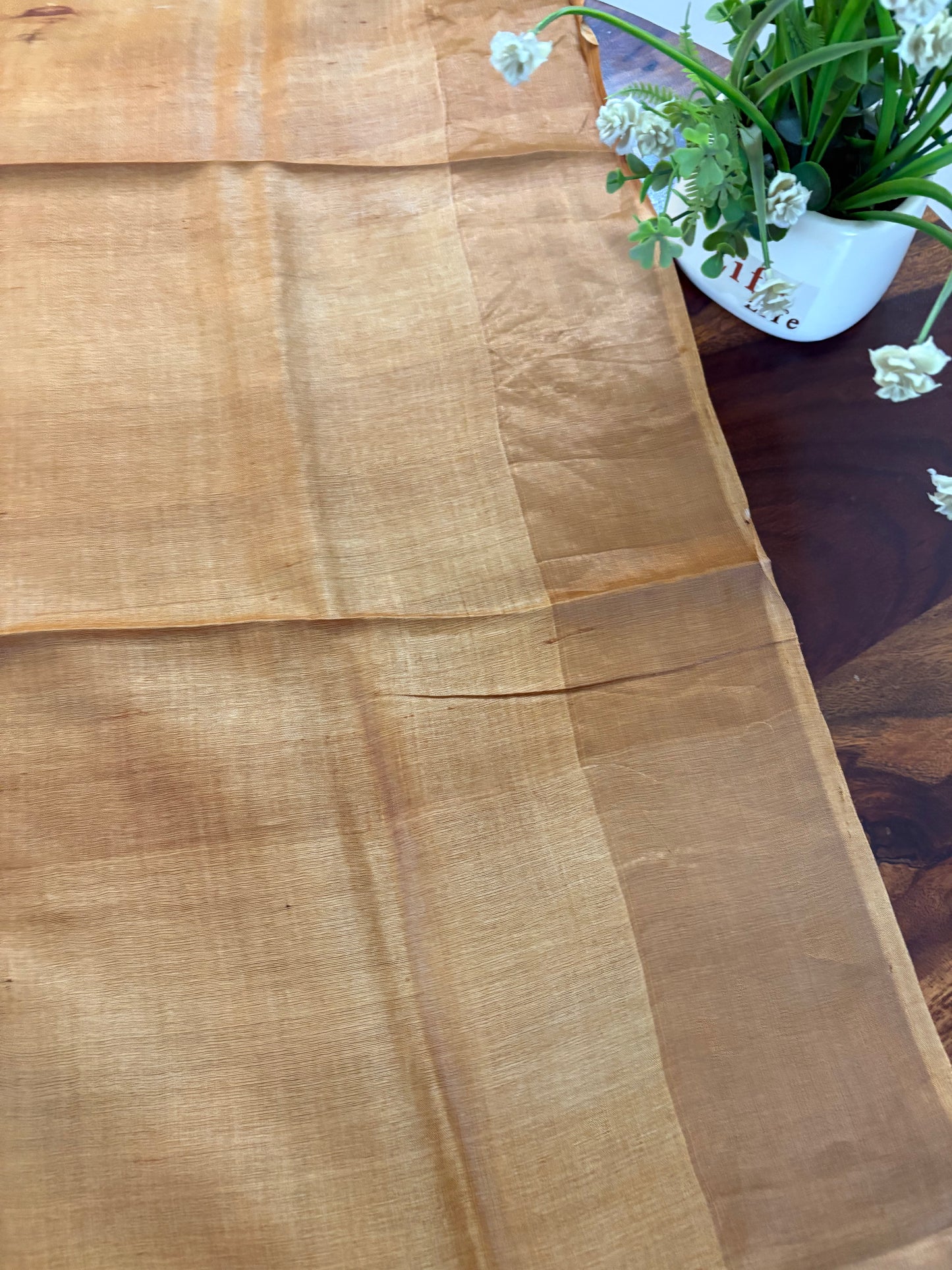 Pure Gicha by Gicha tussar silk hand painted saree