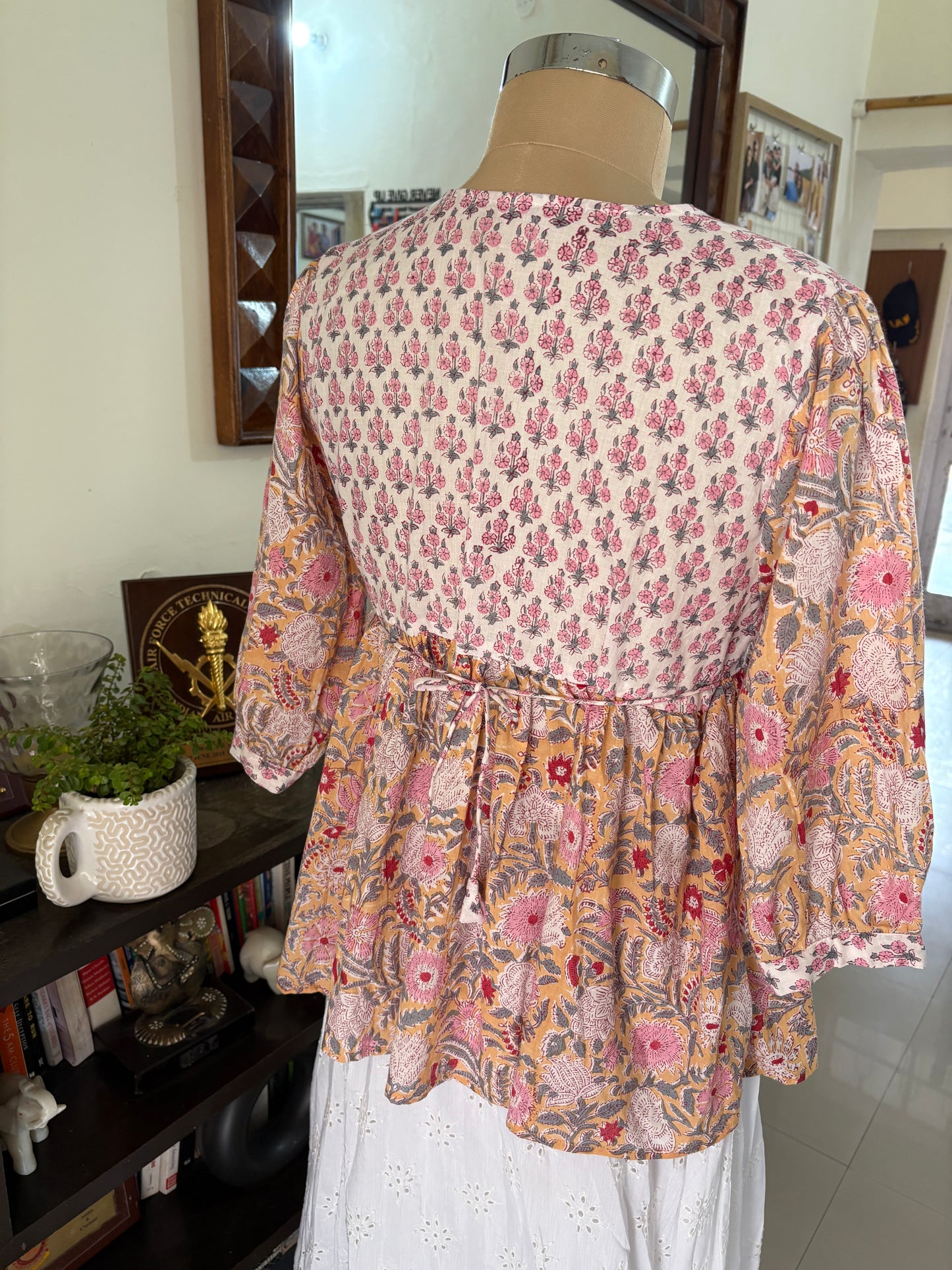 Handblock printed cotton short Kurti