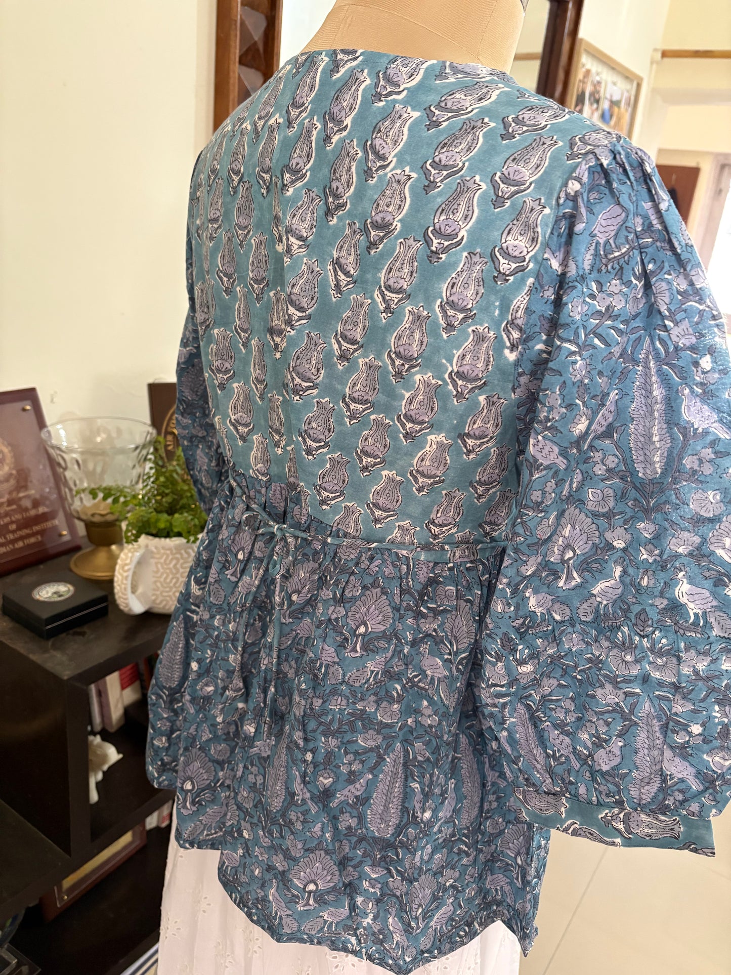 Handblock printed cotton short Kurti