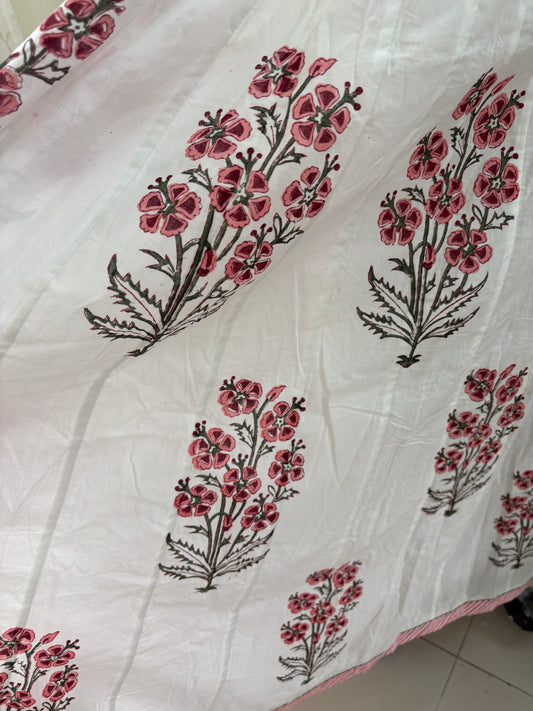 Handblock printed cotton skirt