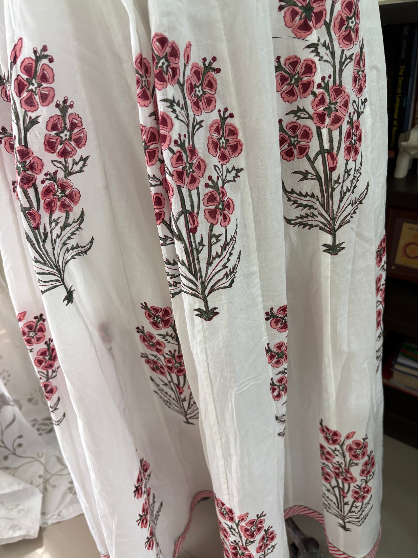 Handblock printed cotton skirt