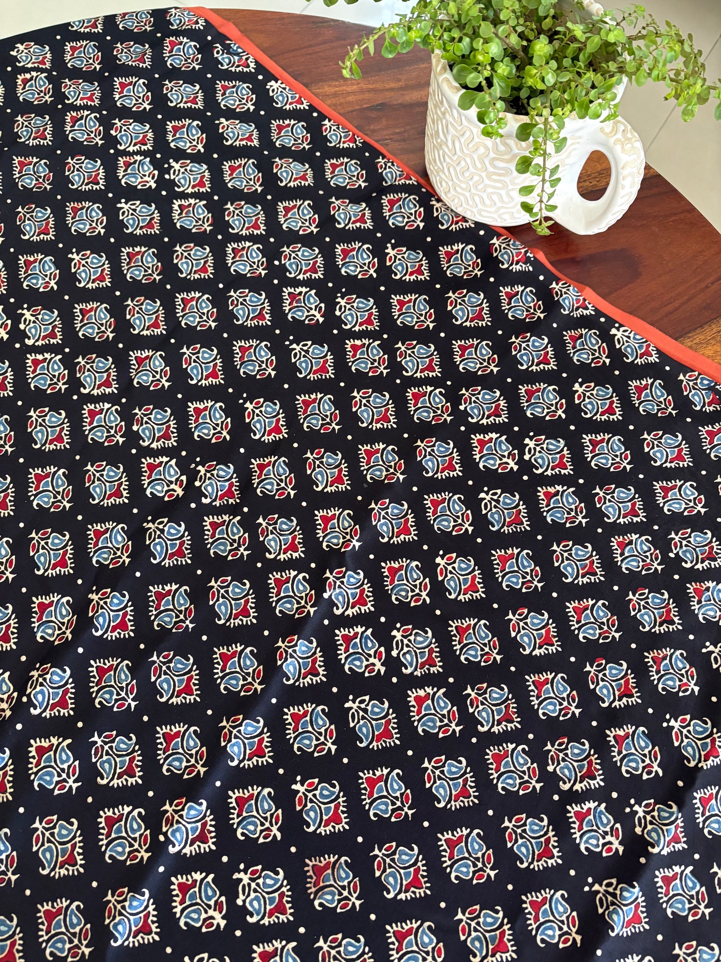 Ajrakh modal silk saree