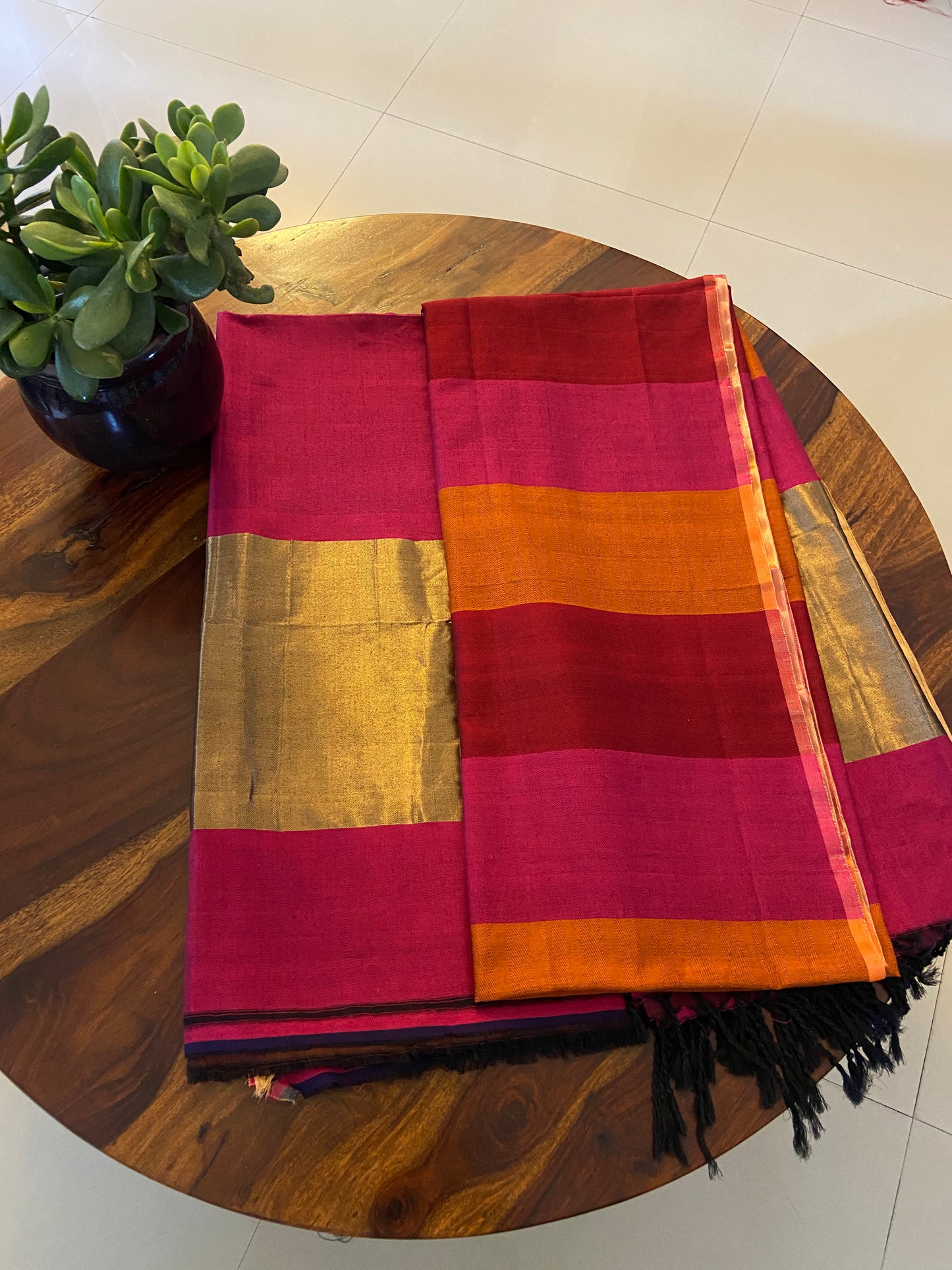 Maheshwari silk cotton top and dupatta set