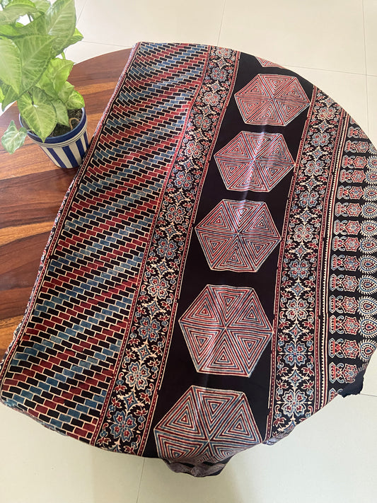 Modal silk Handblock printed saree