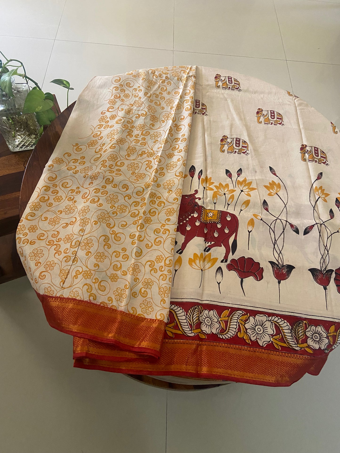 Kalamkari Chennuri silk saree