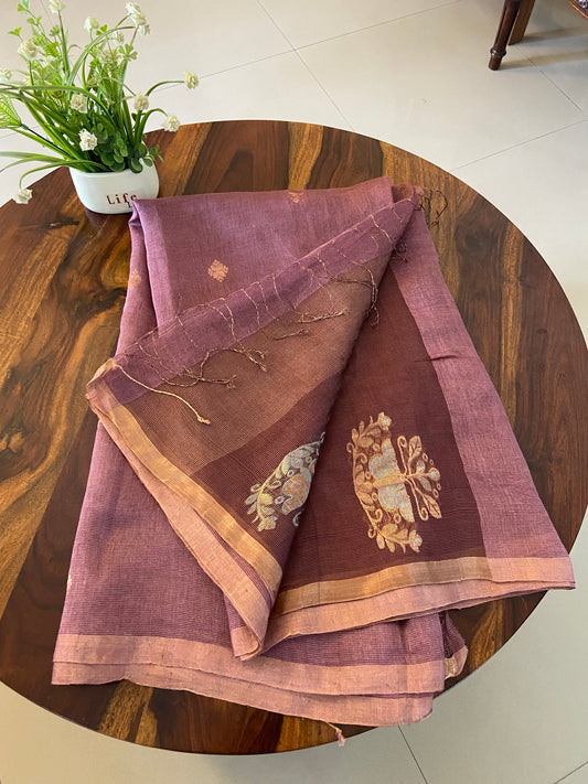 Reshom Jayashree linen handloom saree