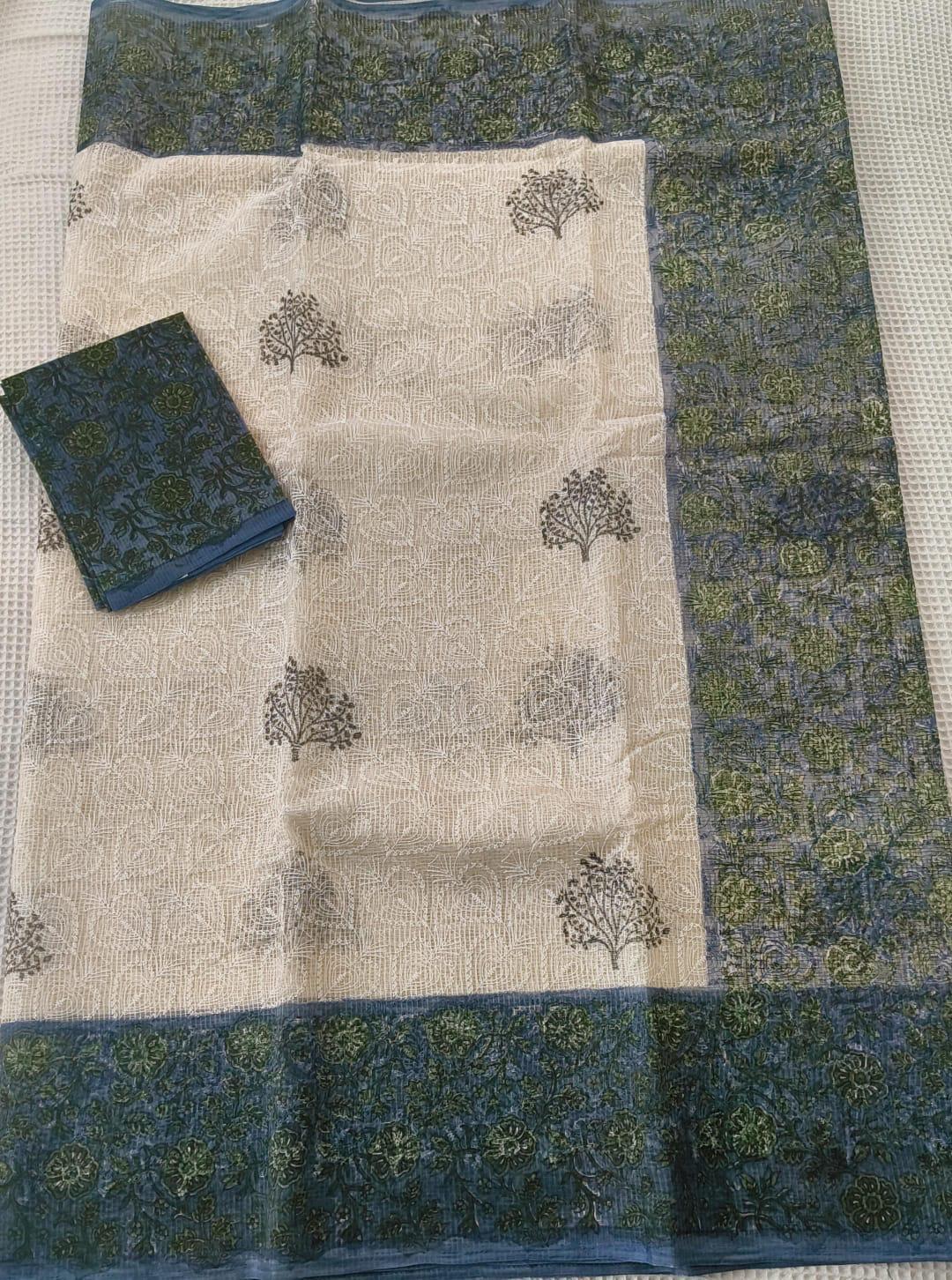 Tepchi Kota handblock printed saree