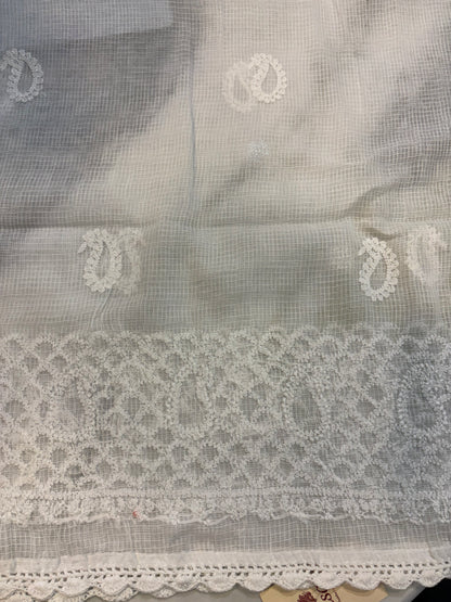 Chikankari hand embroidery dupatta