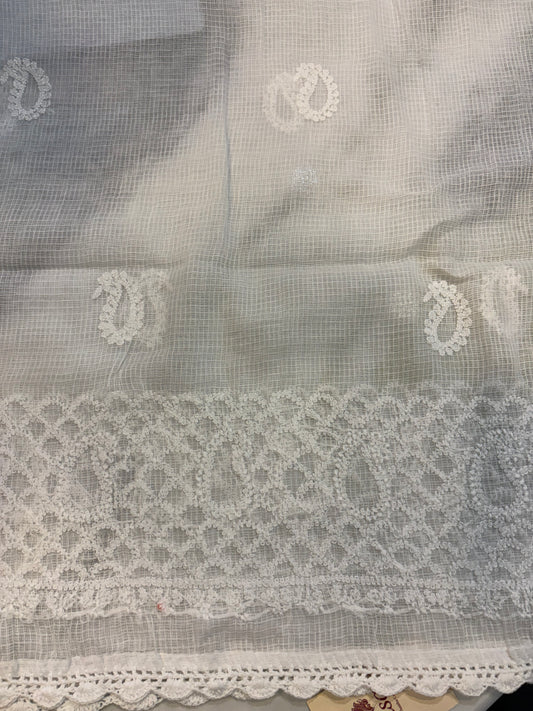 Chikankari hand embroidery dupatta