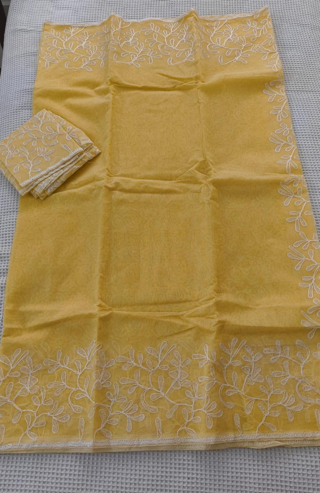 Kota embroidery saree