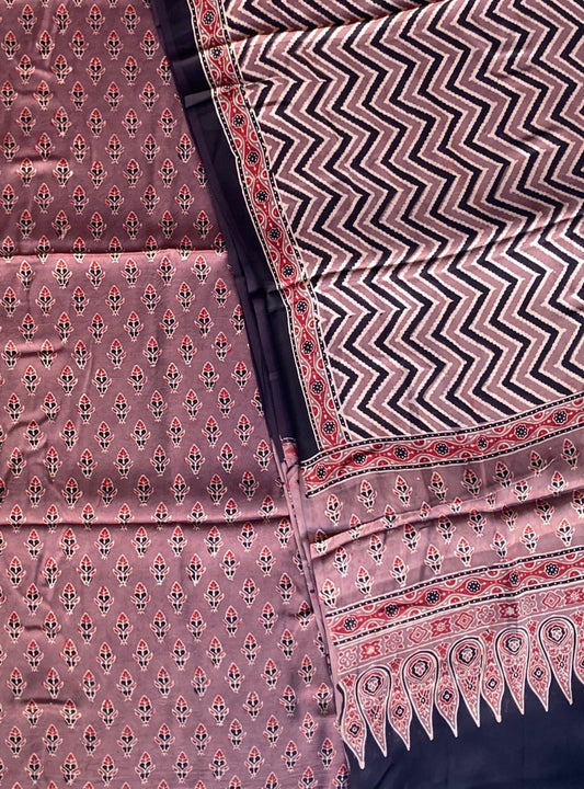 Ajrakh Modal silk (Top and dupatta set)