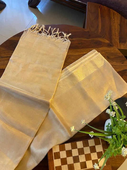 Handloom Golden net Kota saree with zari.(Made to Order)