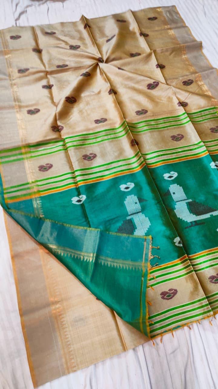 Bishnupuri pure silk saree