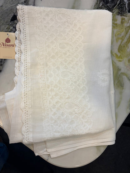Chikankari hand embroidery dupatta
