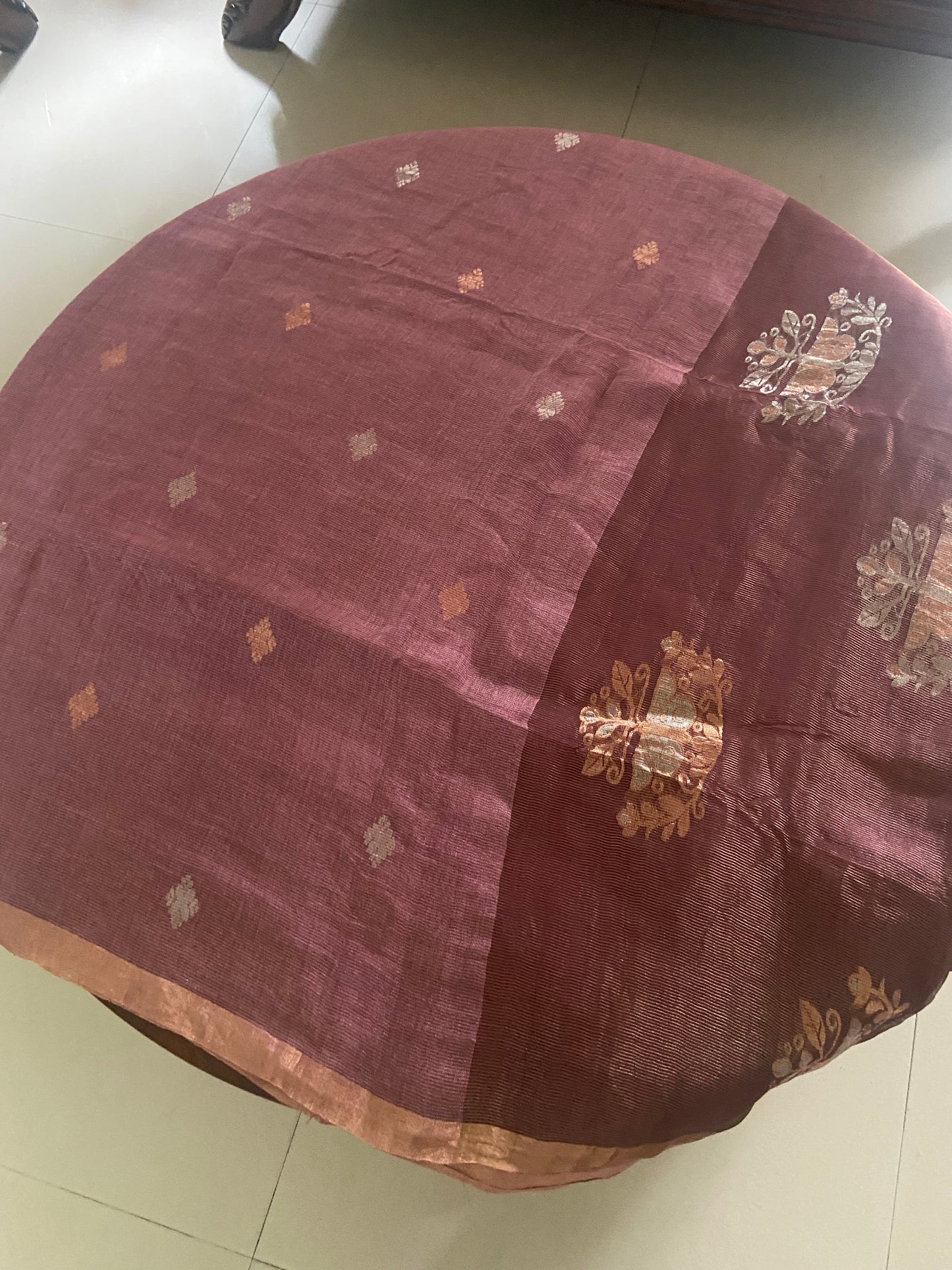 Reshom Jayashree linen handloom saree