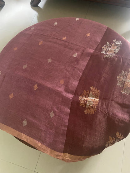 Reshom Jayashree linen handloom saree