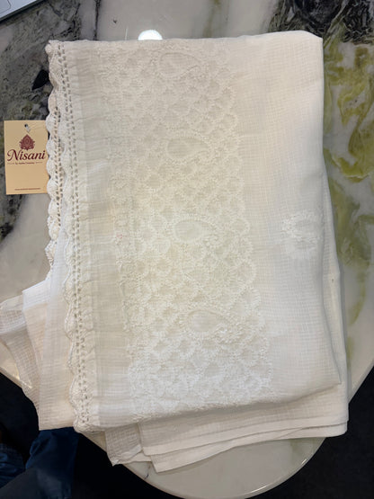 Chikankari hand embroidery dupatta