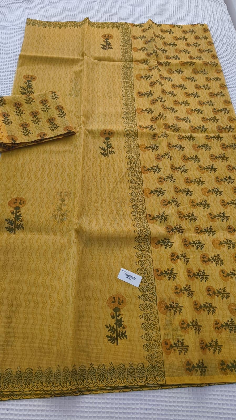 Kota Handblock printed saree