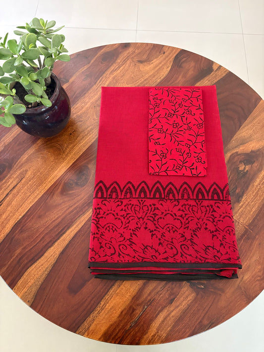 Kota Handblock printed saree