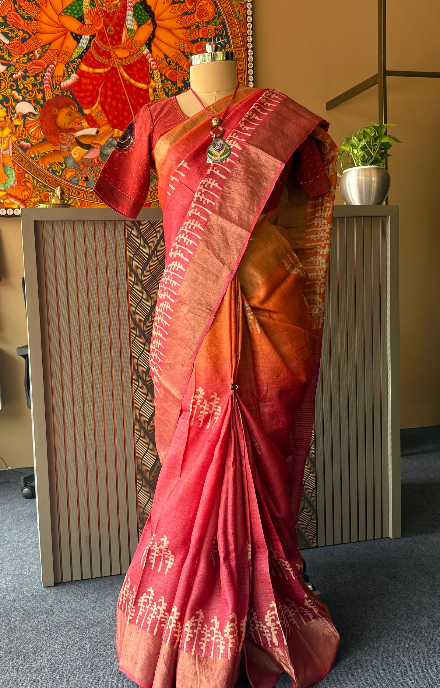 Tussar silk saree