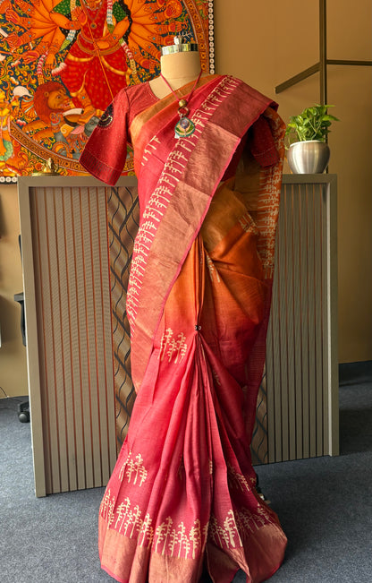 Tussar silk saree