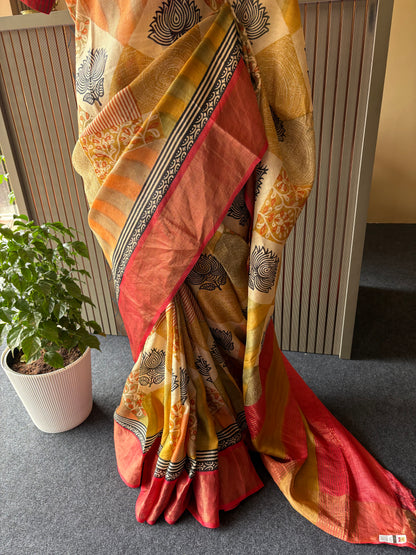 Pure Tussar silk saree