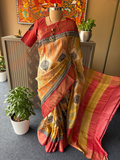 Pure Tussar silk saree
