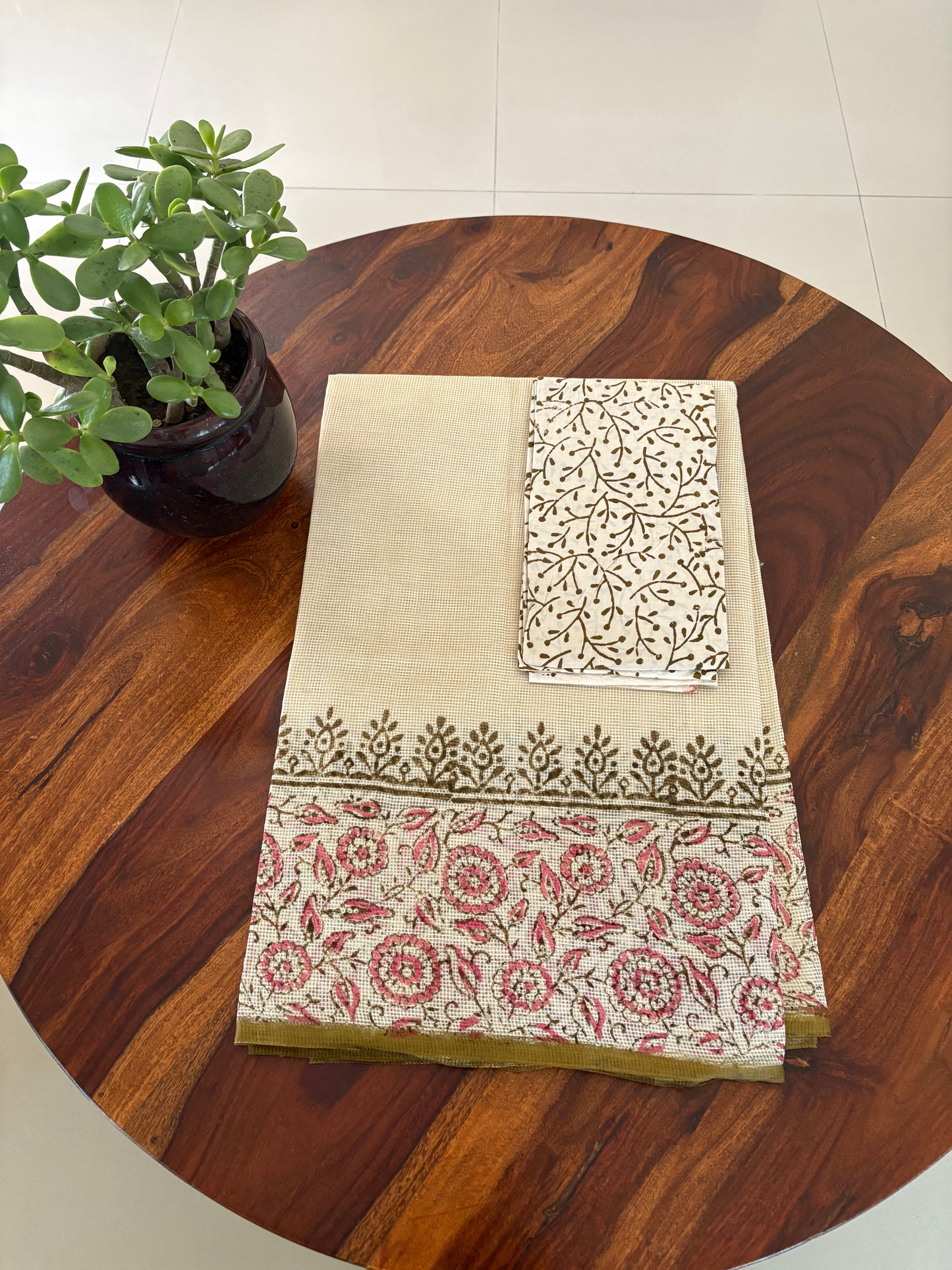 Kota Handblock printed saree