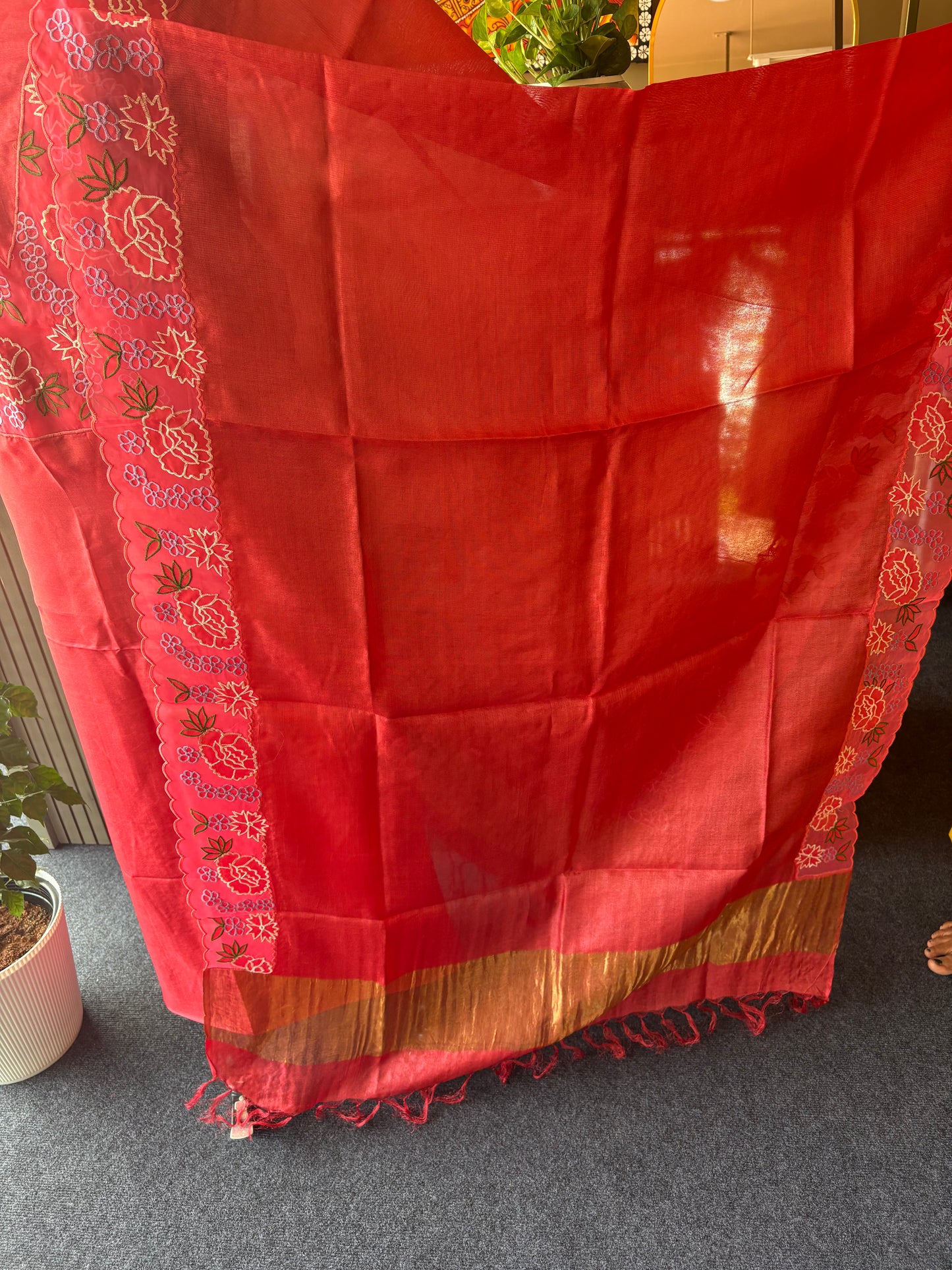 Pure Tussar silk Top and Dupatta