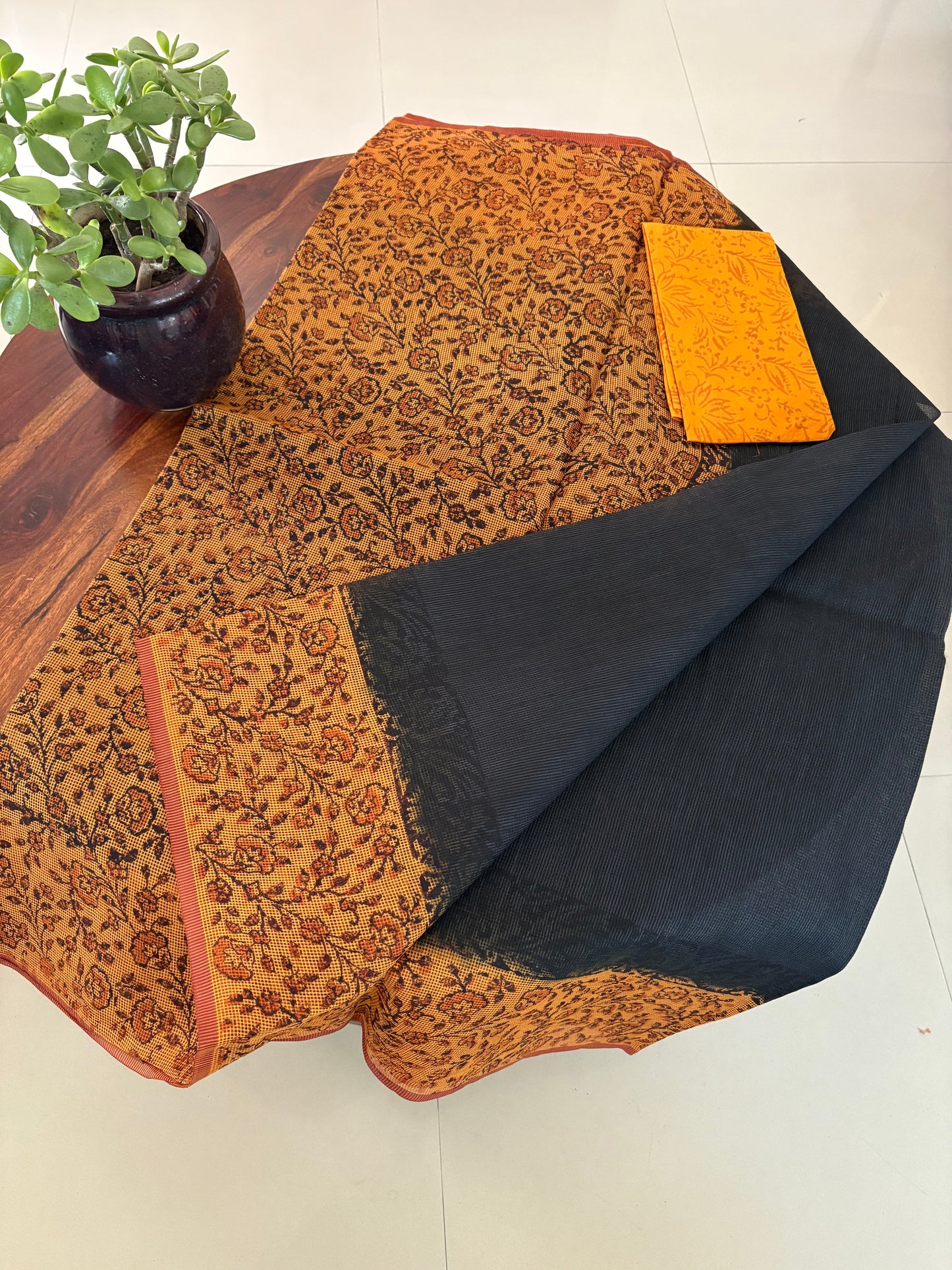 Kota Handblock printed saree