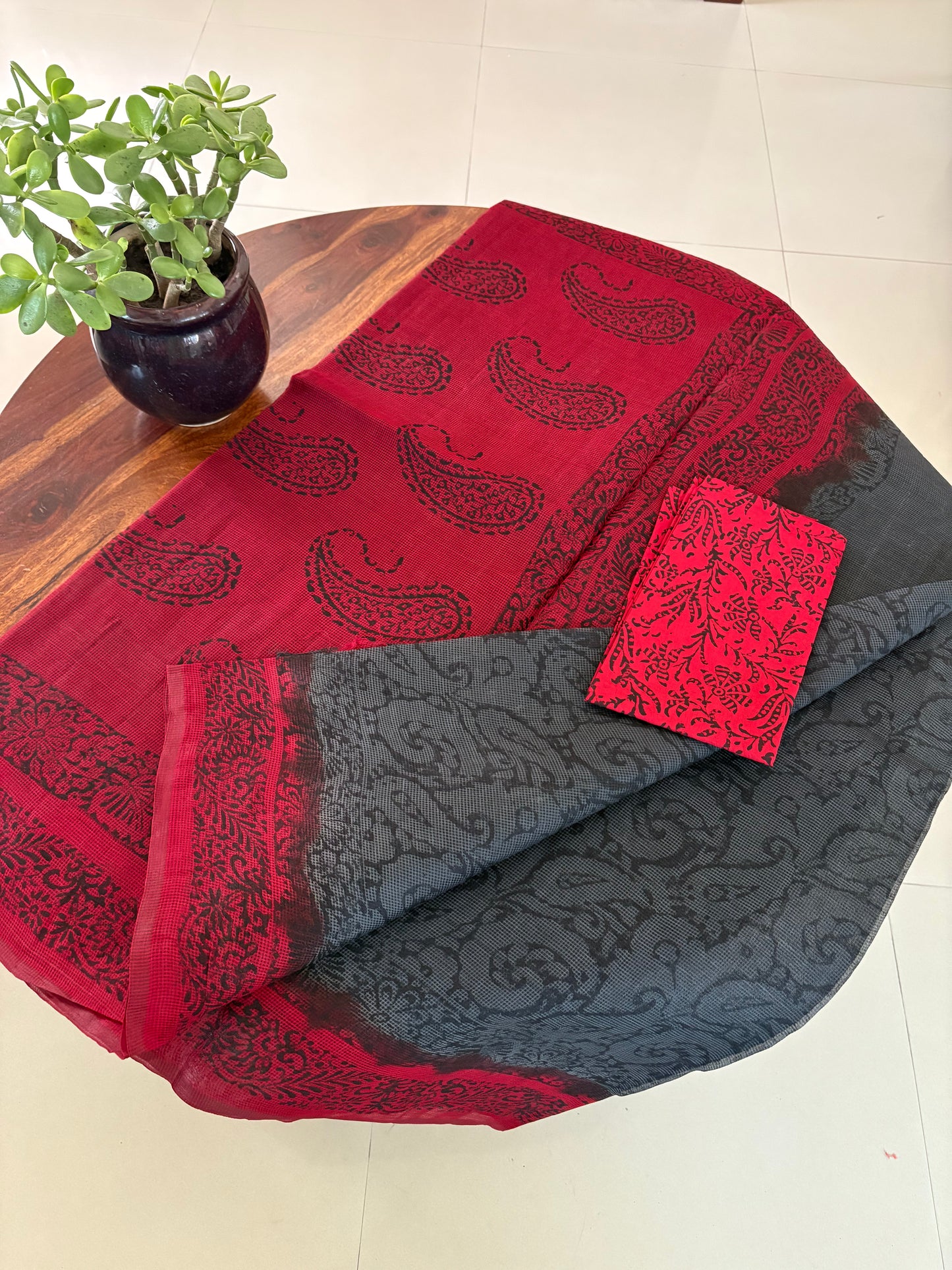 Kota Handblock printed saree