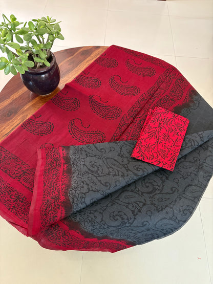 Kota Handblock printed saree