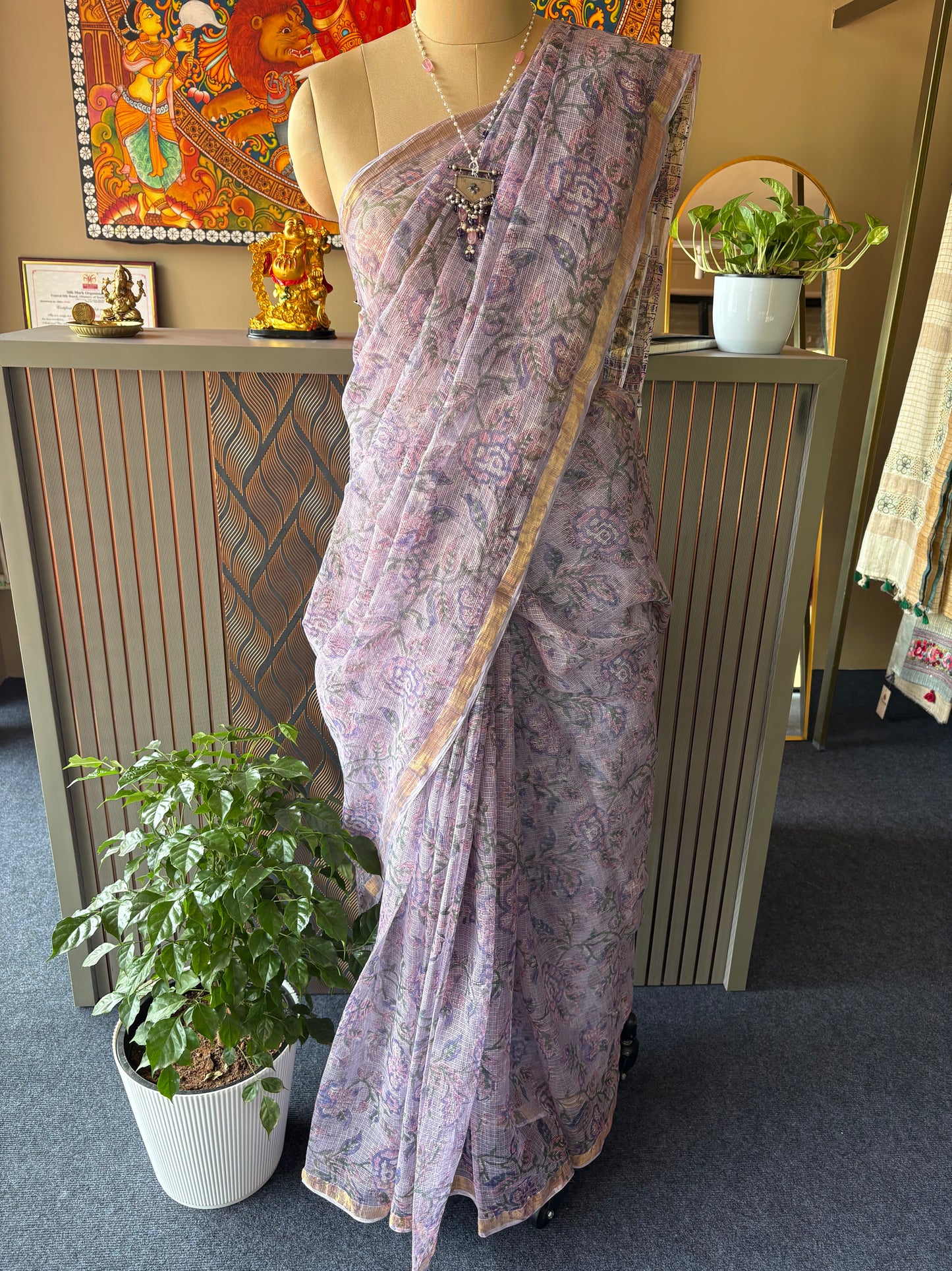 Kota hand block saree