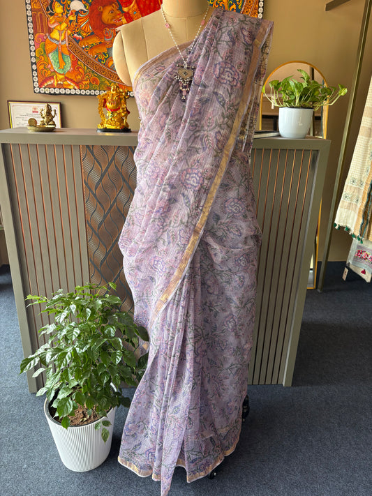 Kota hand block saree