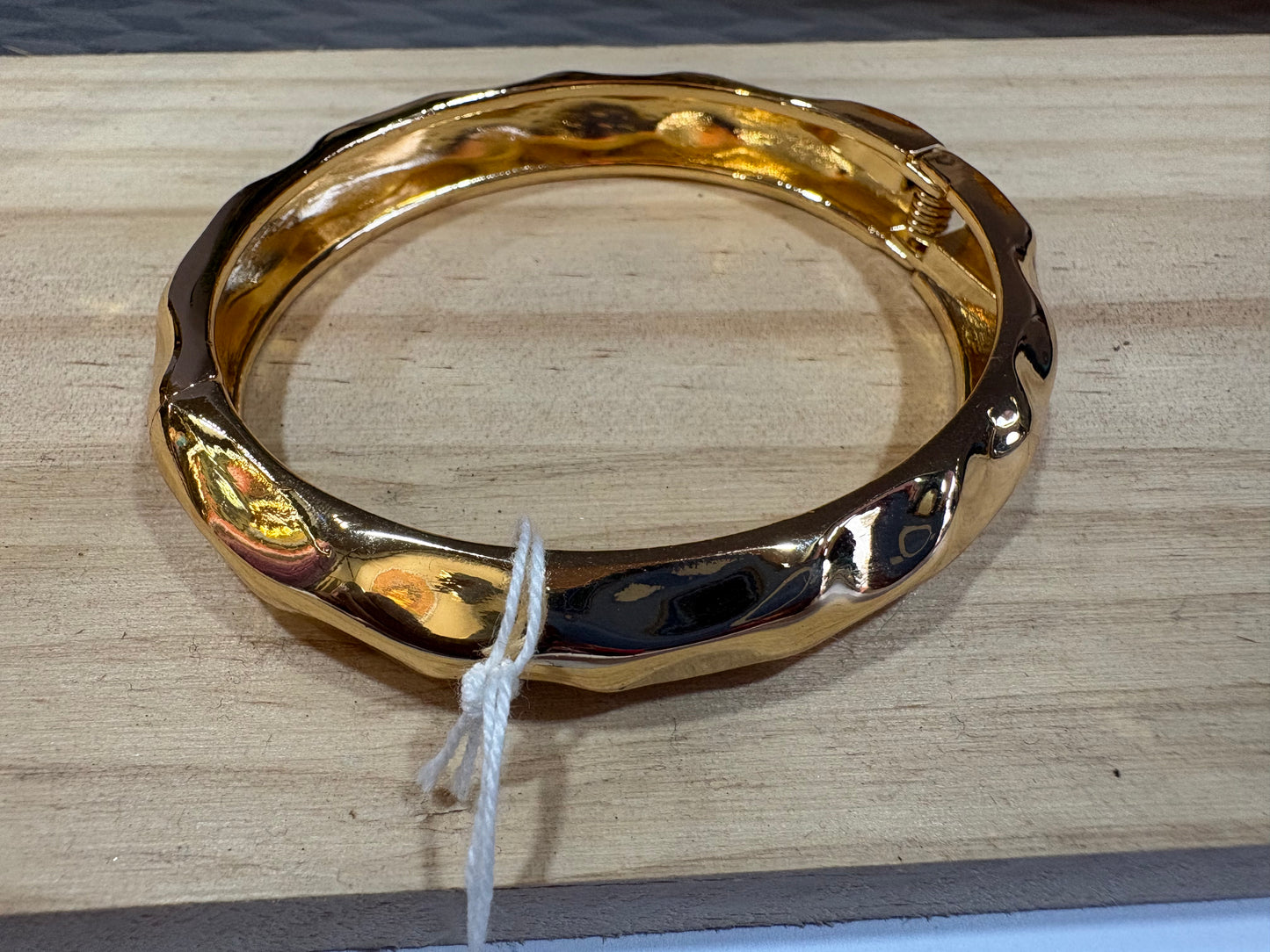 Golden bangle bracelet