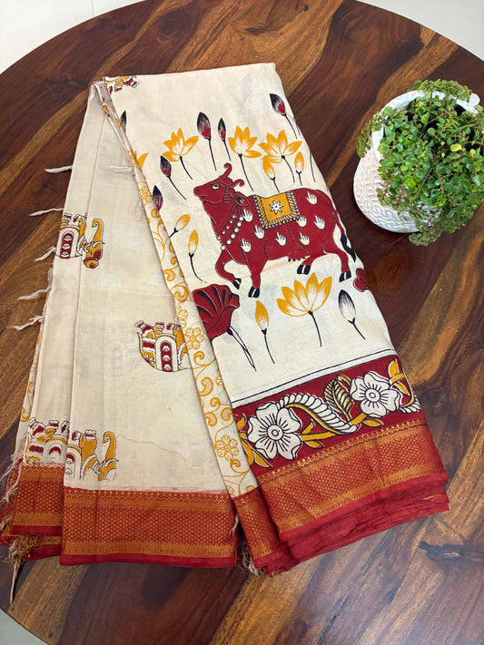 Kalamkari chennuri silk saree
