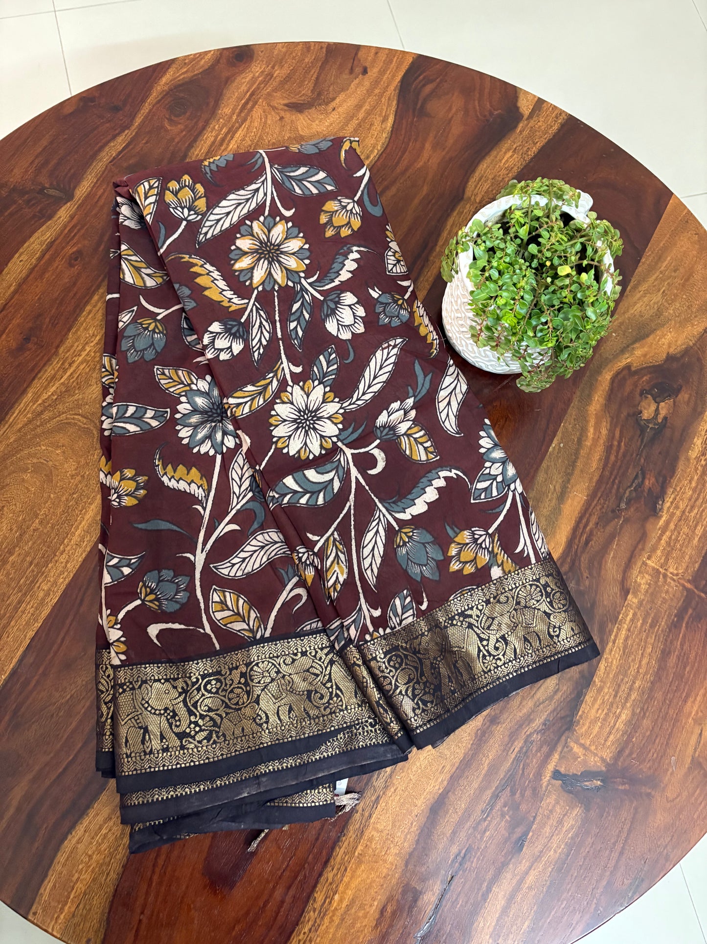 Kalamkari chennuri silk saree