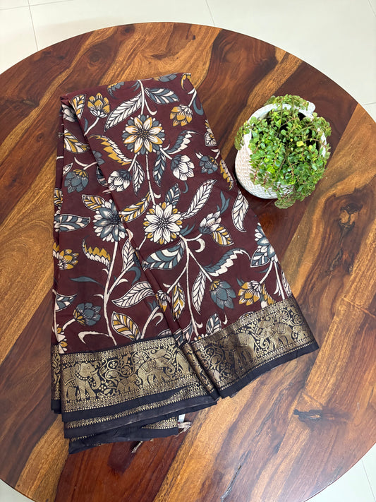 Kalamkari chennuri silk saree