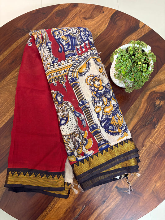 Kalamkari chennuri silk saree