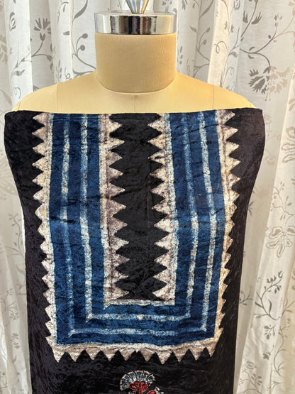 Ajrakh velvet Kurti material