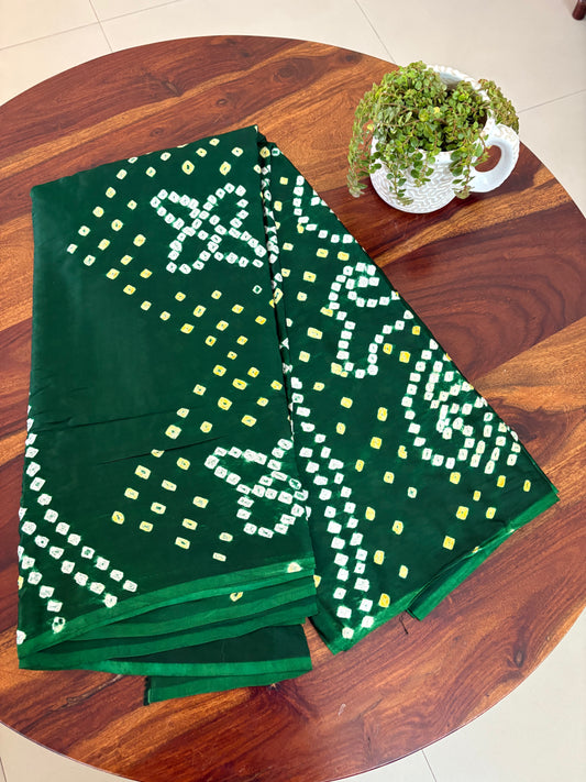 Bandhini modal silk saree ( hand tye and dye)
