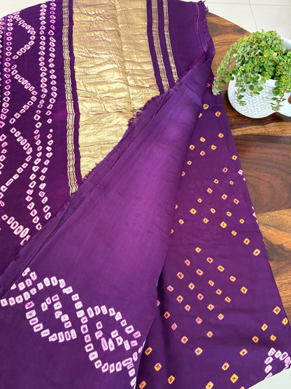 Bandhini modal silk saree( hand tye and dye )