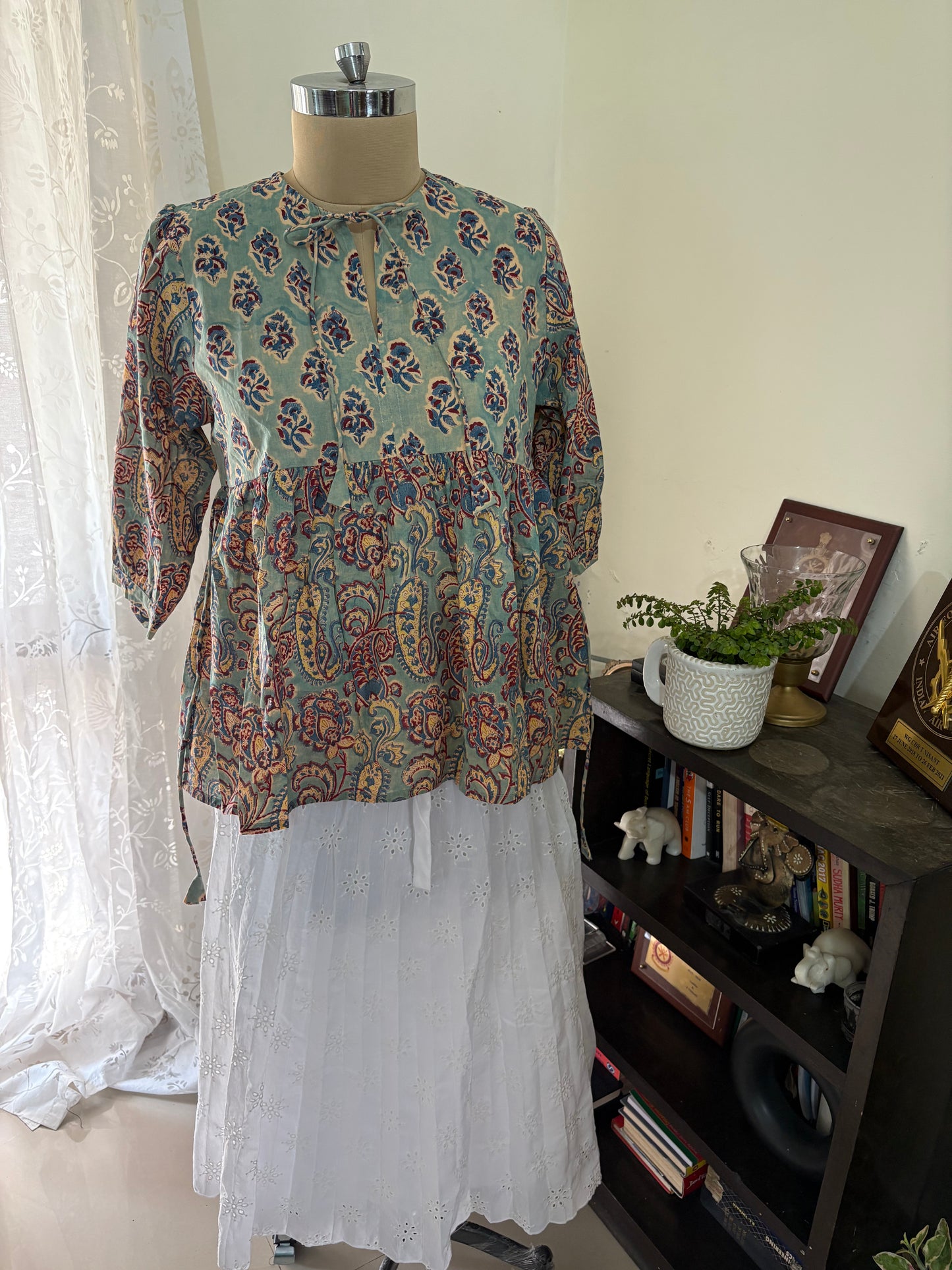 Handblock printed cotton short Kurti