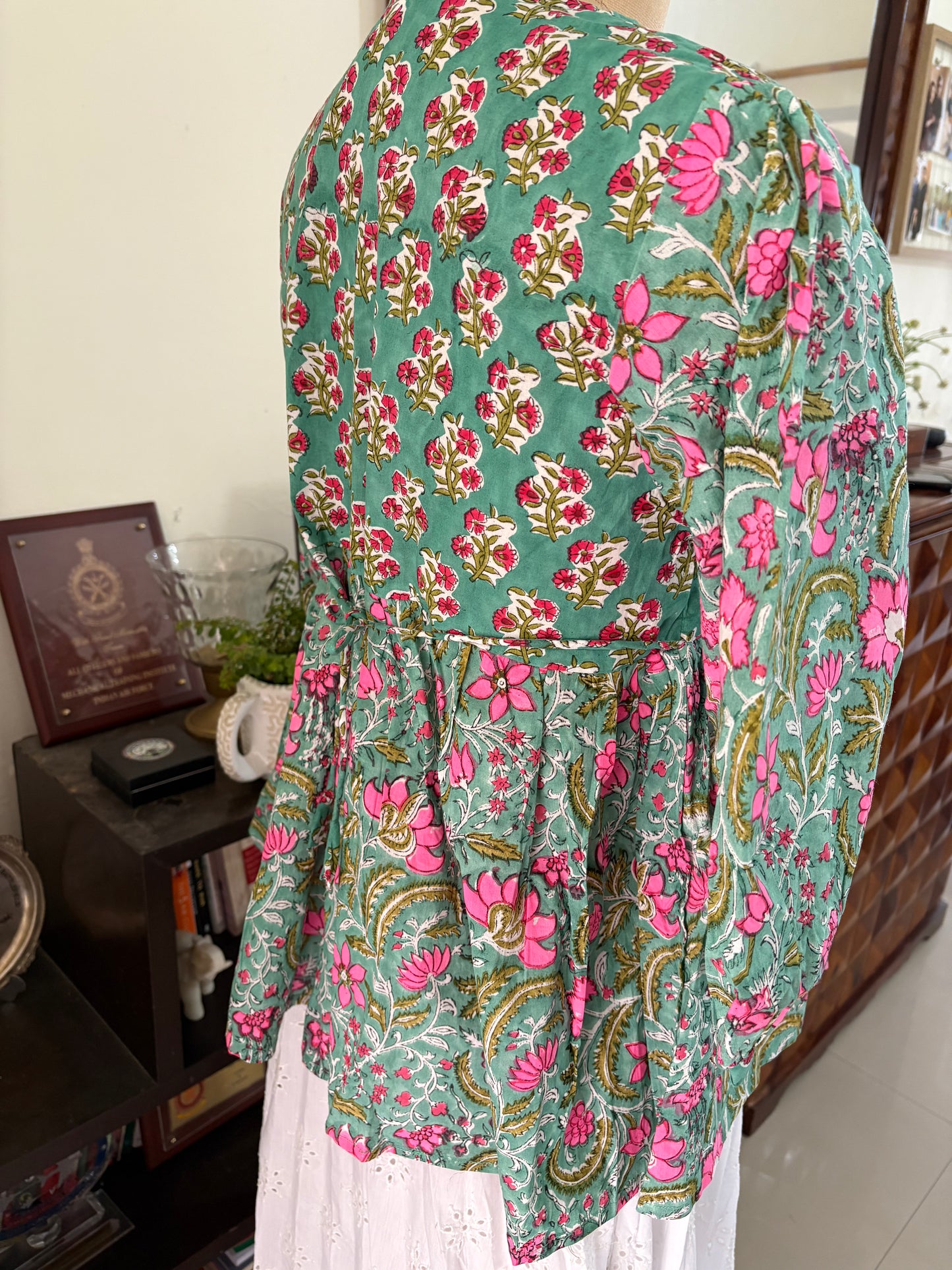 Handblock printed cotton short Kurti